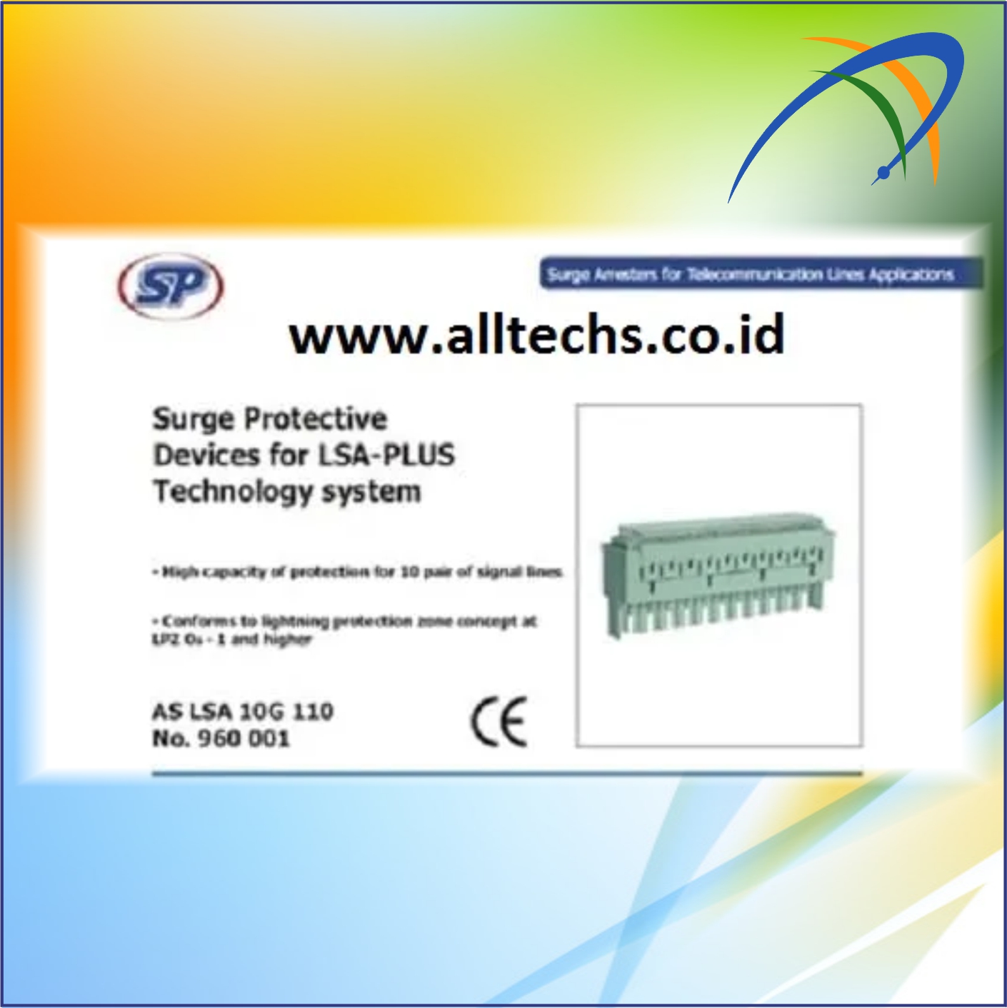 Instalasi & Pengadaan Surge Arrester for Telecomunication Line Applications Surge - PT. ALLTECHS SOLUSINDO